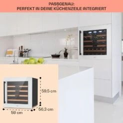 Vinsider 36 Built-In Uno Einbau-Weinkühlschrank 36 Flaschen 92 Ltr Edelstahl -Klarstein 10041287 de 0006 usp
