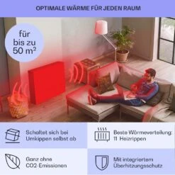 Sanford Smart Ölradiator 2500 W Leistung Wochentimer LED-Display Touch-Panel Klarstein-App 10 Sanford Smart Ölradiator 2500 W Leistung Wochentimer LED-Display Touch-Panel Klarstein-App -Klarstein 10041358 de 0005 usp