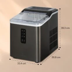 Albaron Supreme Eiswürfelmaschine Bullet 12kg/24h 1,5 Ltr Edelstahl 13 Albaron Supreme Eiswürfelmaschine Bullet 12kg/24h 1,5 Ltr Edelstahl -Klarstein 10041360 yy 0007 dimensions