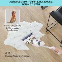 Caswell Nass-/Trockensauger Kabellos Akkubetrieben LED-Display -Klarstein 10041366 de 0004 usp