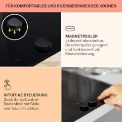 Magnichef 4 Flex Einbaukochfeld Induktion 4 Zonen / Flexzone 7000W Glaskeramik -Klarstein 10041381 de 0004 usp