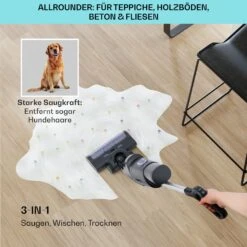 Caswell Plus Nass-/Trockensauger Kabellos Akkubetrieben LED-Display -Klarstein 10041383 de 0004 usp