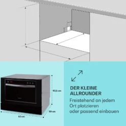Havasia UV 6 Luminance Geschirrspüler UV Glasfront Freistehend 1380W -Klarstein 10041827 de 0005 usp