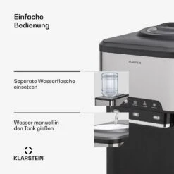 Aqueous Eiswürfelmaschine 3-in-1: Eiswürfel, Wasserspender: Heiß & Kalt 20 Kg/24h 8 Aqueous Eiswürfelmaschine 3-in-1: Eiswürfel, Wasserspender: Heiß & Kalt 20 Kg/24h -Klarstein 10041845 de 0003 usp