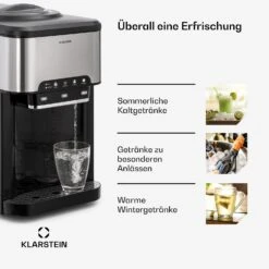 Aqueous Eiswürfelmaschine 3-in-1: Eiswürfel, Wasserspender: Heiß & Kalt 20 Kg/24h 10 Aqueous Eiswürfelmaschine 3-in-1: Eiswürfel, Wasserspender: Heiß & Kalt 20 Kg/24h -Klarstein 10041845 de 0005 usp