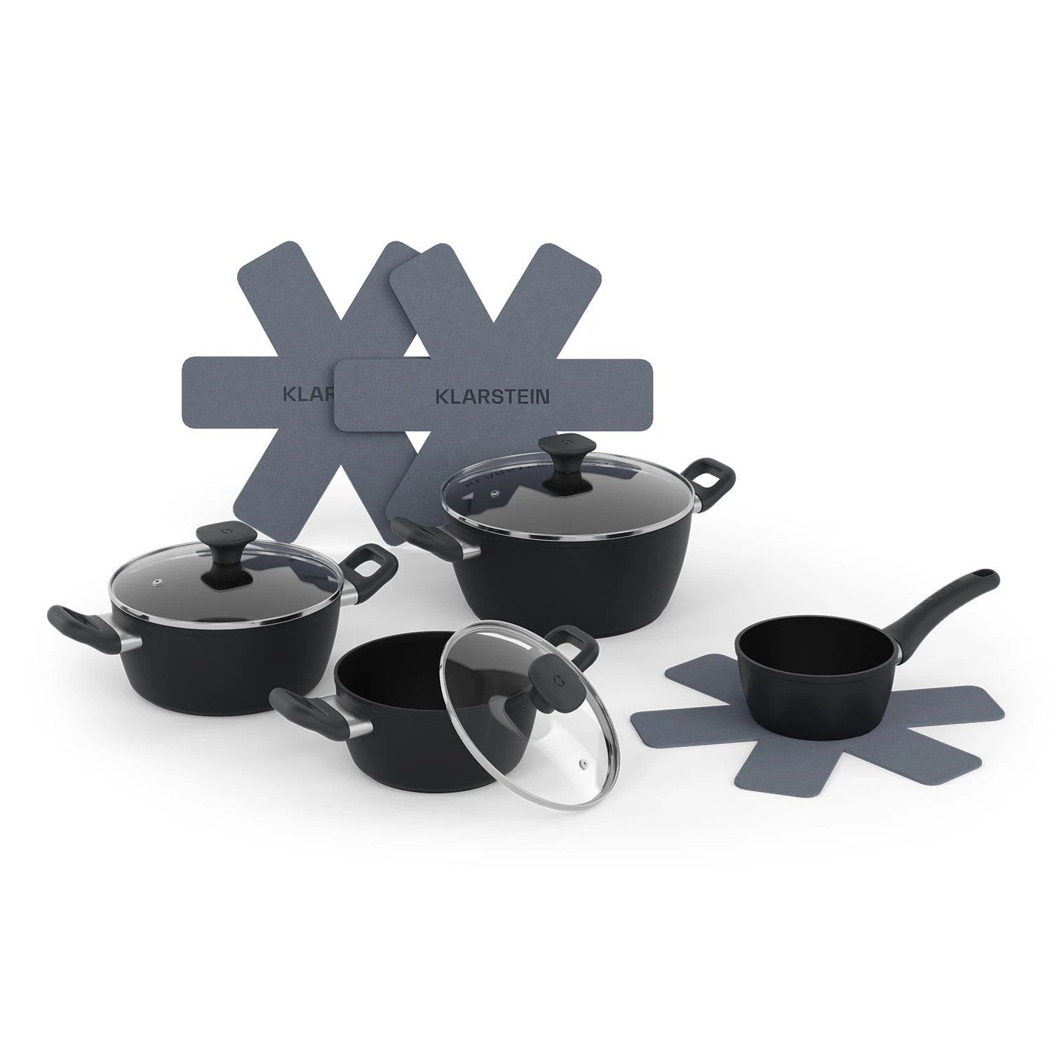 Noto Endurance Kochtopf-Set 4 Töpfe Geschmiedetes Aluminium Induktion PTFE-Antihaftbeschichtung 1 Noto Endurance Kochtopf-Set 4 Töpfe Geschmiedetes Aluminium Induktion PTFE-Antihaftbeschichtung