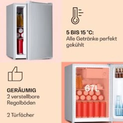 Fargo 67 Kühlschrank Minibar 67 Liter / 4 Liter Gefrierfach Kompakt 10 Fargo 67 Kühlschrank Minibar 67 Liter / 4 Liter Gefrierfach Kompakt -Klarstein 10045044 de 0004 usp