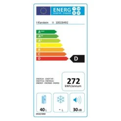 Reserva Saloon Weinset 2-teilig Weinkühlschrank Weinregal -Klarstein 60001813 energy label