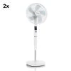 Silent Storm Standventilator 2er-Set 16" (41cm) 5-Blatt-Rotor Weiß