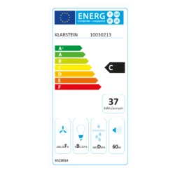 Lorea 90 Dunstabzugshaube Inklusive 2 X Aktivkohlefilter Weiß -Klarstein 60002200 energy label