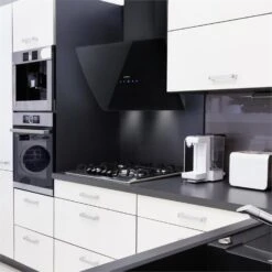 Annabelle 60 Dunstabzugshaube Umluftset 595 M³/h Touch-Armatur Schwarz -Klarstein 60002315 yy 0003 ambient Klarstein Annabelle 60 Dunstabzugshaube schwarz