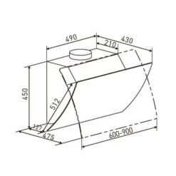 Annabelle 60 Dunstabzugshaube Umluftset 595 M³/h Touch-Armatur Schwarz -Klarstein 60002315 yy 0008 logo Klarstein Annabelle60 Dunstabzugshaube schwarz