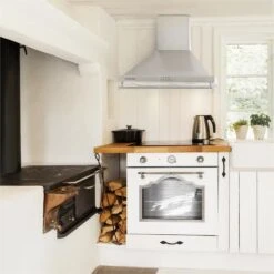 Montblanc Dunstabzugshaube Umluftset 610m³/h 165W 2x1,5W Silbergrau -Klarstein 60002320 yy 0003 ambient Klarstein Montblanc 60 Dunstabzugshaube silbergrau