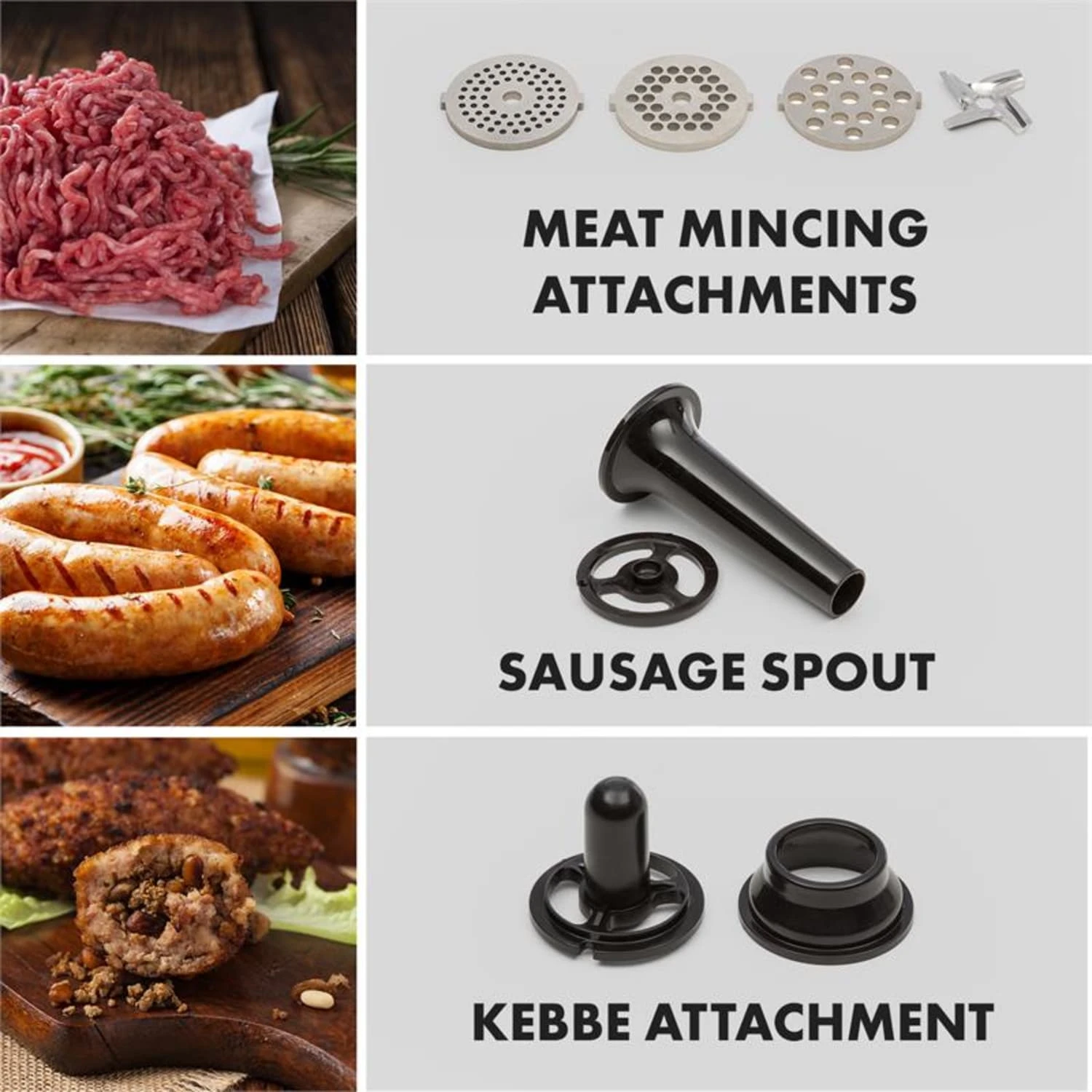 Curve Plus Küchenmaschinen-Set | 5l | 4-in-1 Fleischwolf | Silber 3 Curve Plus Küchenmaschinen-Set | 5l | 4-in-1 Fleischwolf | Silber – Bild 3