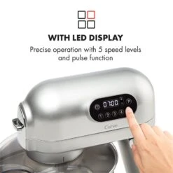 Curve Plus Küchenmaschinen-Set | 5l | 4-in-1 Fleischwolf | Silber 14 Curve Plus Küchenmaschinen-Set | 5l | 4-in-1 Fleischwolf | Silber -Klarstein 60002330 yy 0005 logo Klarstein Curve Plus Kuechenmaschinen Set silber