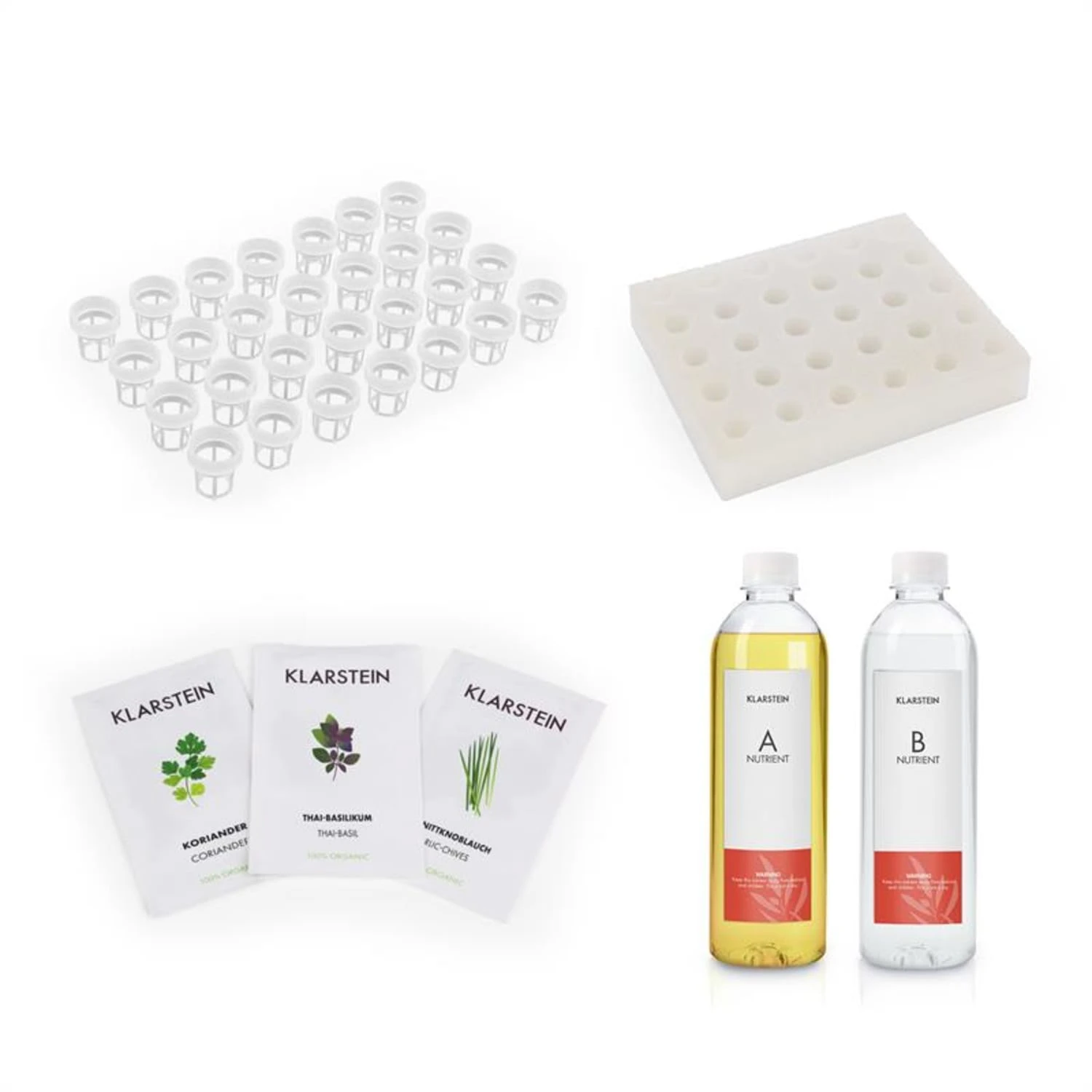 GrowIt Refill Kit Asia Pflanzschwamm 28 Pflanzkörbe Asia-Seeds Nährlösung 1 GrowIt Refill Kit Asia Pflanzschwamm 28 Pflanzkörbe Asia-Seeds Nährlösung