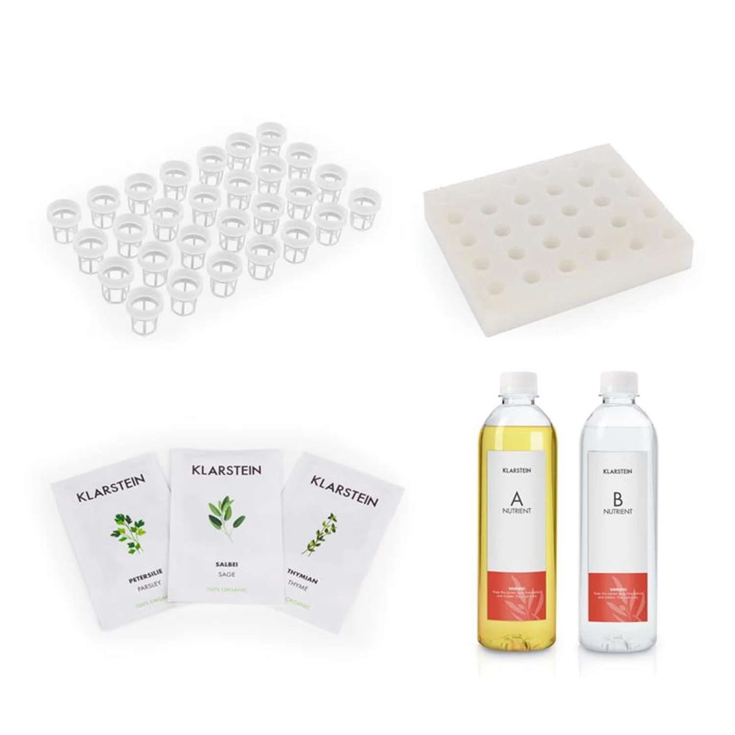 GrowIt Refill Kit Europe Pflanzschwamm 28 Pflanzkörbe Europe-Seeds Nährlösung 1 GrowIt Refill Kit Europe Pflanzschwamm 28 Pflanzkörbe Europe-Seeds Nährlösung