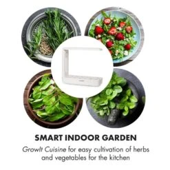 GrowIt Cuisine Starter Kit Europa 12 Pflanzen 25W LED 2Ltr Europe-Seeds Nährlösung -Klarstein 60002416 yy 0004 logo Klarstein GrowIt Cuisine Smart Indoor Garden