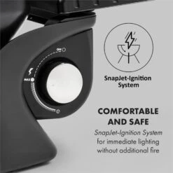 Parforce One 3,5kW 12000BTU 300°C SNJS Gasschlauch Schwarz -Klarstein 60002427 yy 0008 logo Klarstein Parforce One Gasgrill 12000BTU schwarz