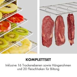 Master Jerky 16 Dörrautomat + Fleischhaken Set 1500W 40-90 °C 15h-Timer Edelstahl Silber 11 Master Jerky 16 Dörrautomat + Fleischhaken Set 1500W 40-90 °C 15h-Timer Edelstahl Silber -Klarstein 60002668 de 0003 logo