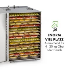 Master Jerky 16 Dörrautomat + Fleischhaken Set 1500W 40-90 °C 15h-Timer Edelstahl Silber 14 Master Jerky 16 Dörrautomat + Fleischhaken Set 1500W 40-90 °C 15h-Timer Edelstahl Silber -Klarstein 60002668 de 0006 logo