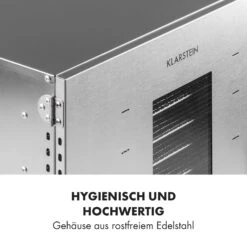 Master Jerky 16 Dörrautomat + Fleischhaken Set 1500W 40-90 °C 15h-Timer Edelstahl Silber 15 Master Jerky 16 Dörrautomat + Fleischhaken Set 1500W 40-90 °C 15h-Timer Edelstahl Silber -Klarstein 60002668 de 0007 logo