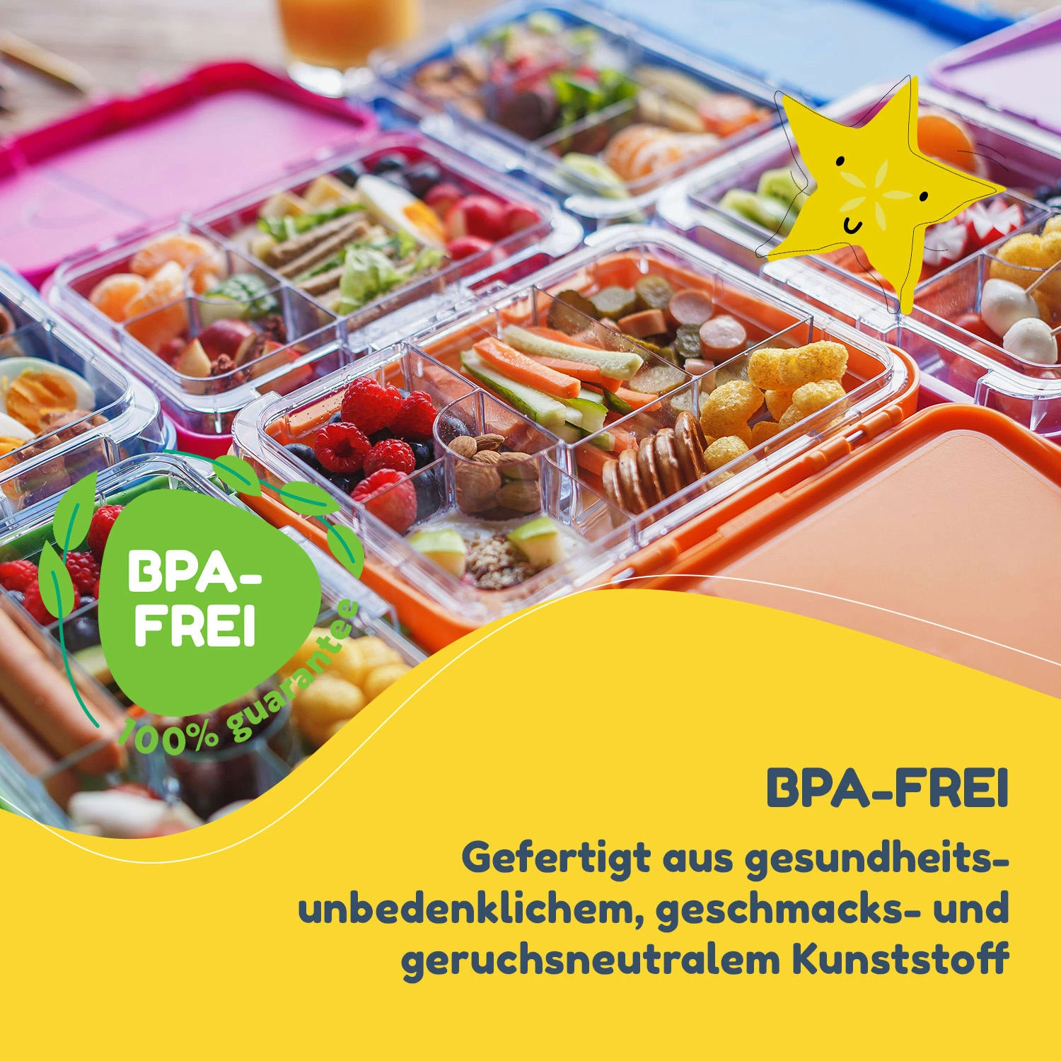 Schmatzfatz Frühstücksset Lunchbox & Trinkflasche Tritan Dicht BPA-frei 2 Schmatzfatz Frühstücksset Lunchbox & Trinkflasche Tritan Dicht BPA-frei – Bild 2